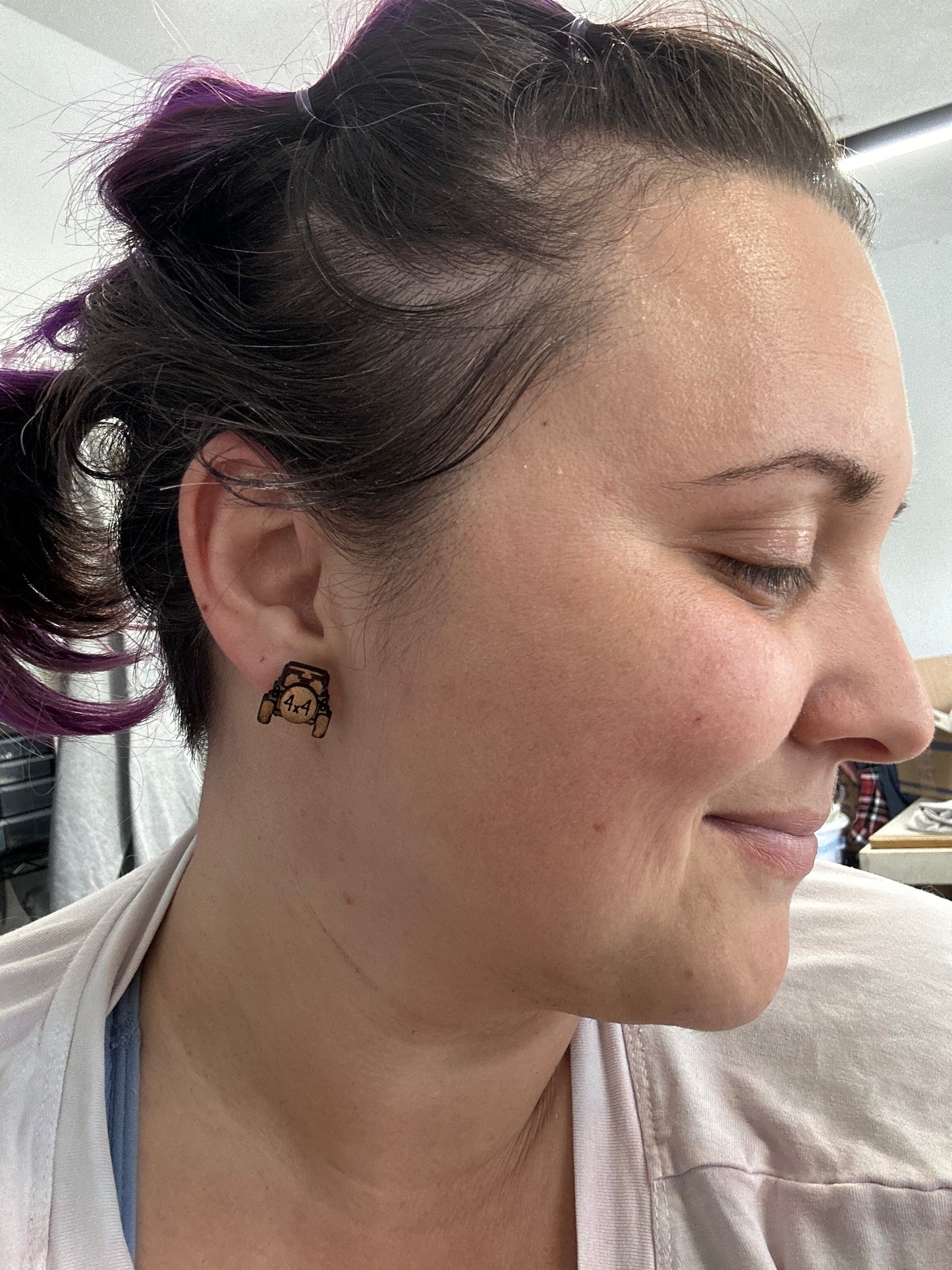 4x4 studded earrings