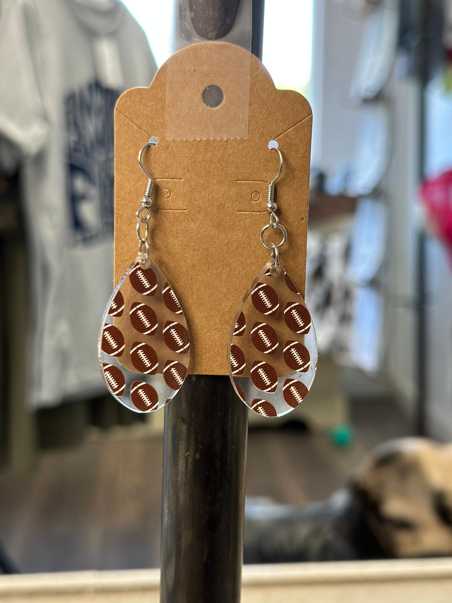Football Teardrop Earrings
