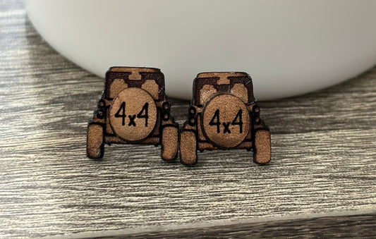 4x4 studded earrings